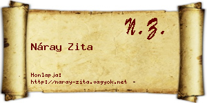 Náray Zita névjegykártya