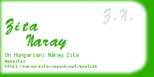 zita naray business card